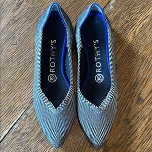 Rothy’s size 6 Pointy Toe blue grey